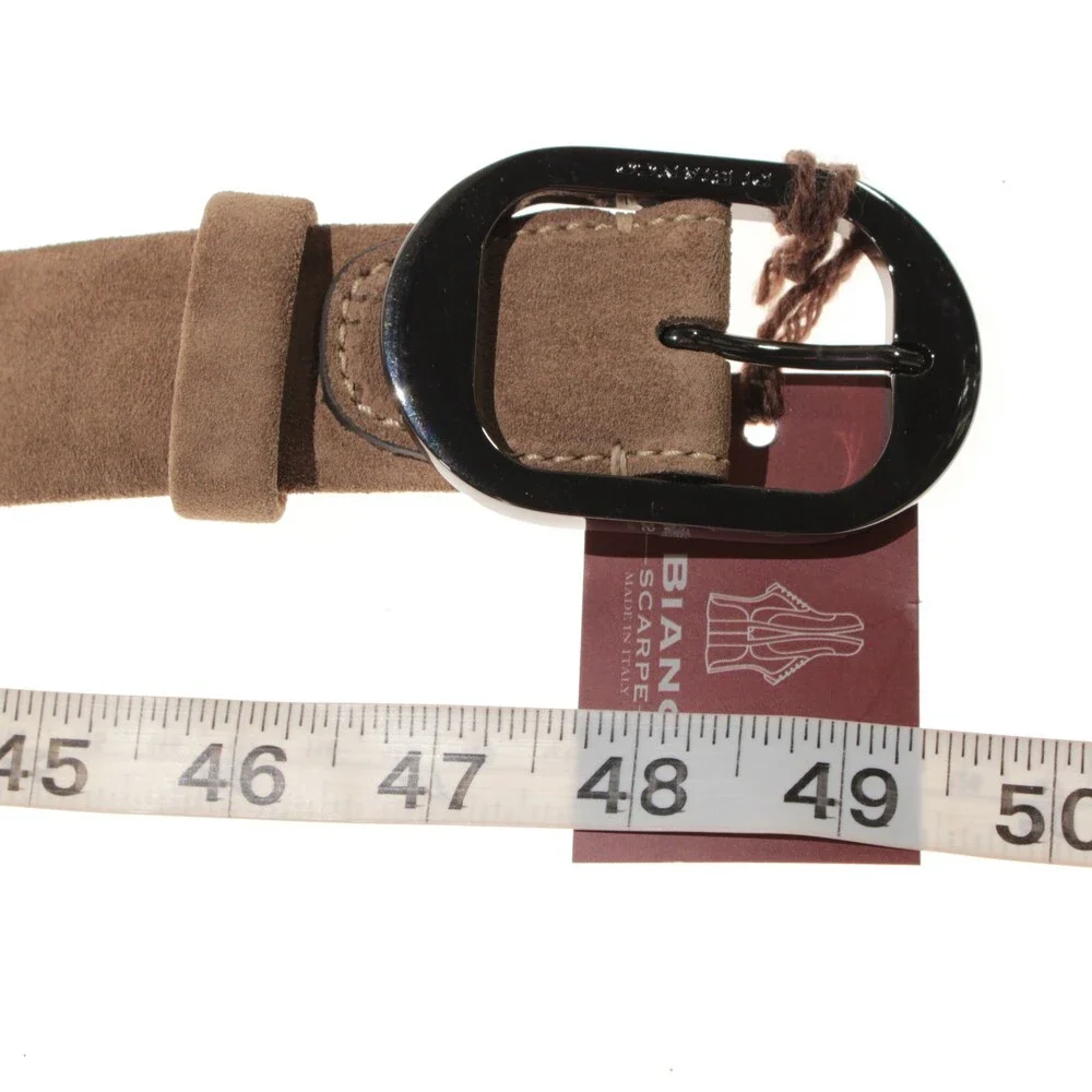 Di Bianco NWT Cut to Size Dress Belt In Solid Brown Suede Leather One Size